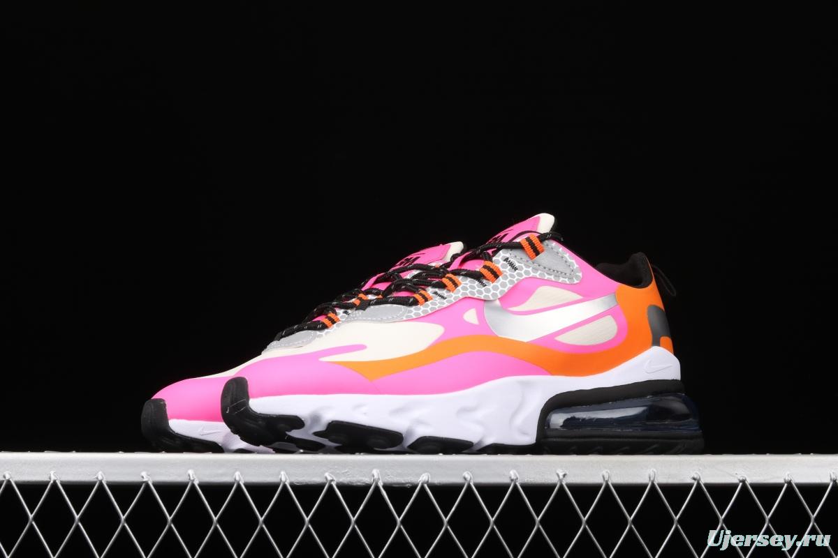 NIKE Air Max 270React new high-frequency mesh hollowing out function half-palm air cushion running shoes CT1834-100