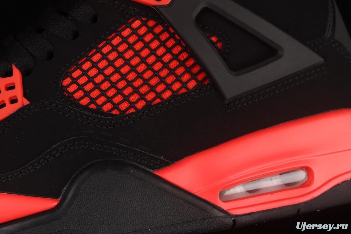 Air Jordan 4 Retro SE University Blue new black and red suede retro leisure sports culture basketball shoes CT8527-016