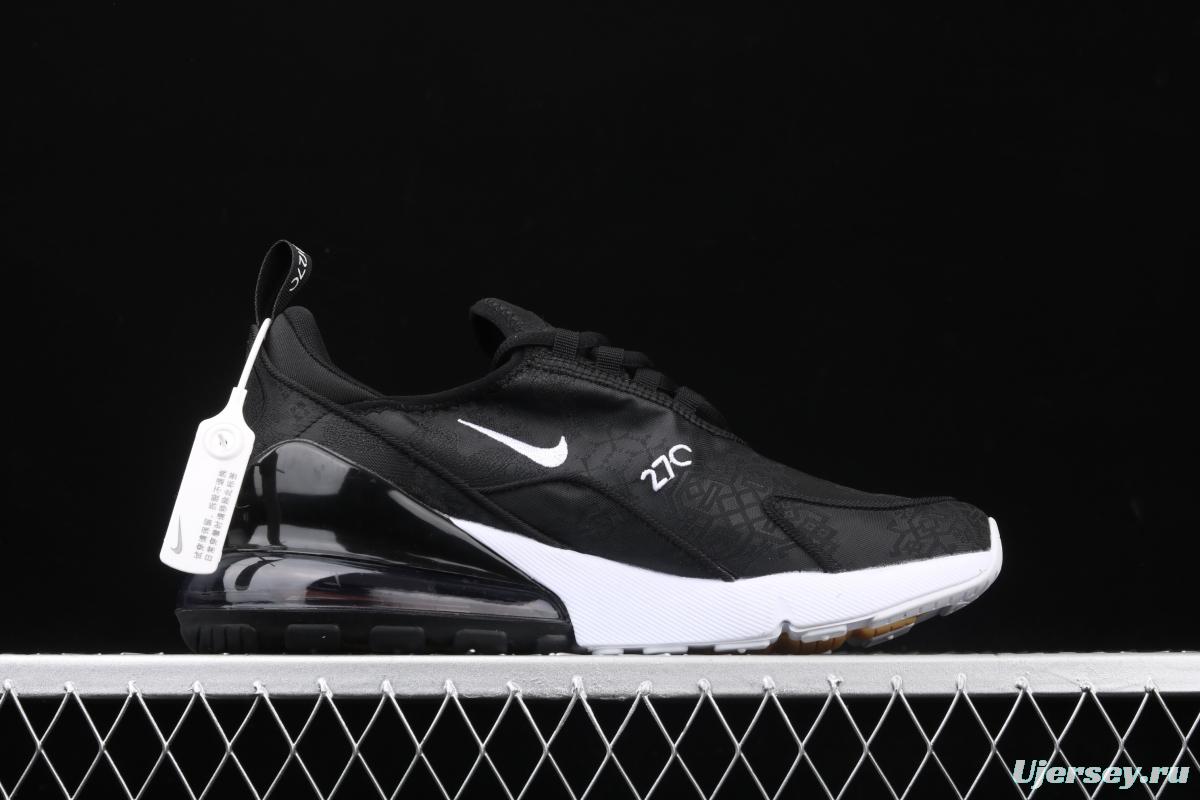 NIKE Max 270Black silk half-palm air cushion running shoes AJ0499-001