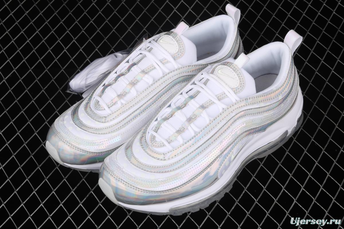 NIKE Air Max 97 PRM colorful laser reflective bullet air cushion running shoes CU8872-196