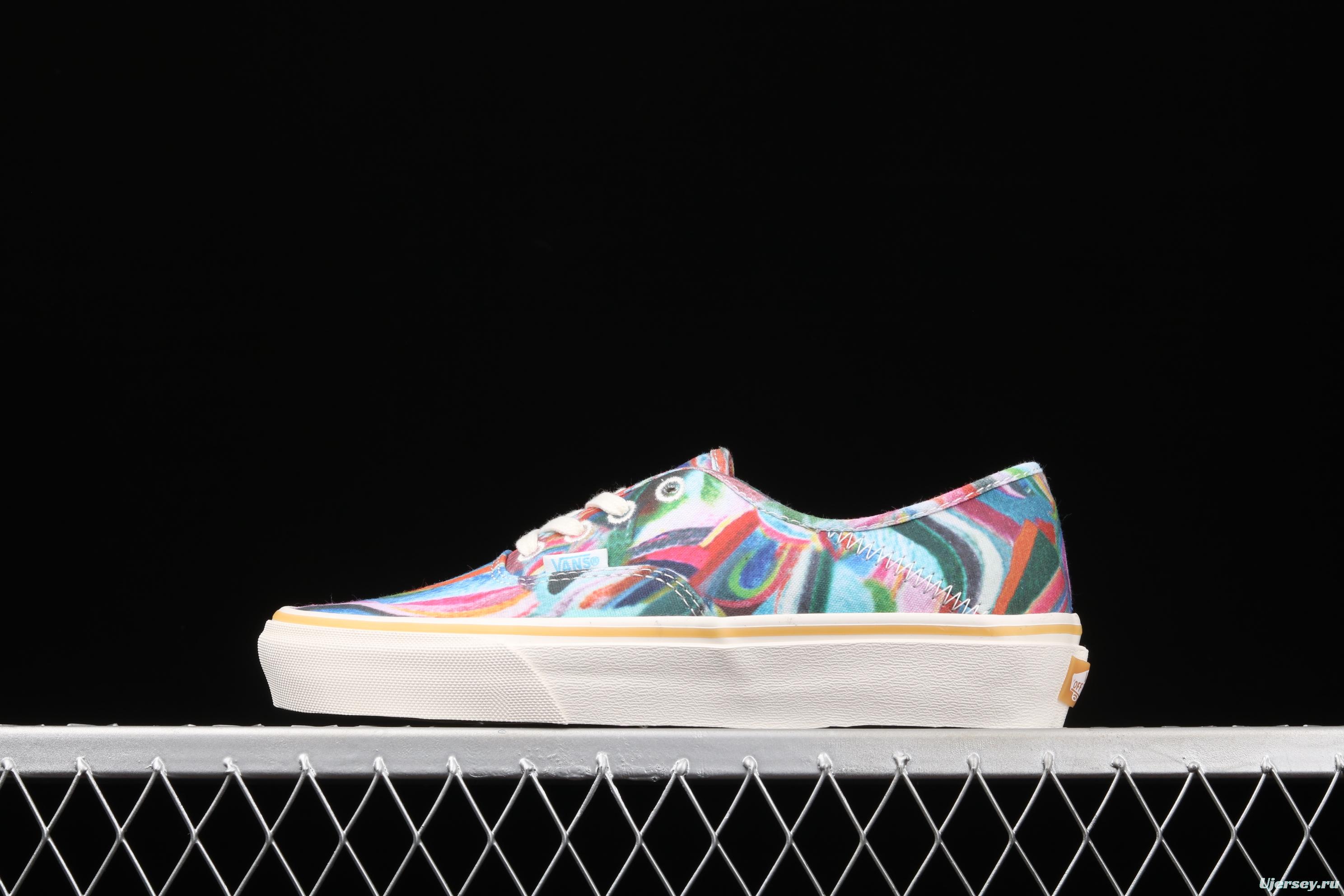 Vans Authentic SF color printing color sole environmental protection canvas board shoes VN0A3MU642D