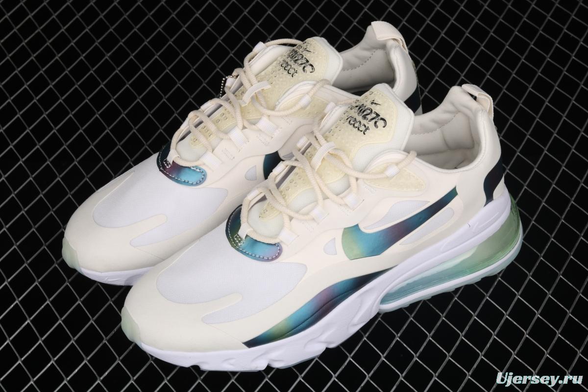 NIKE Air Max 270React new high-frequency mesh hollowing out function half-palm air cushion running shoes CT5064-100