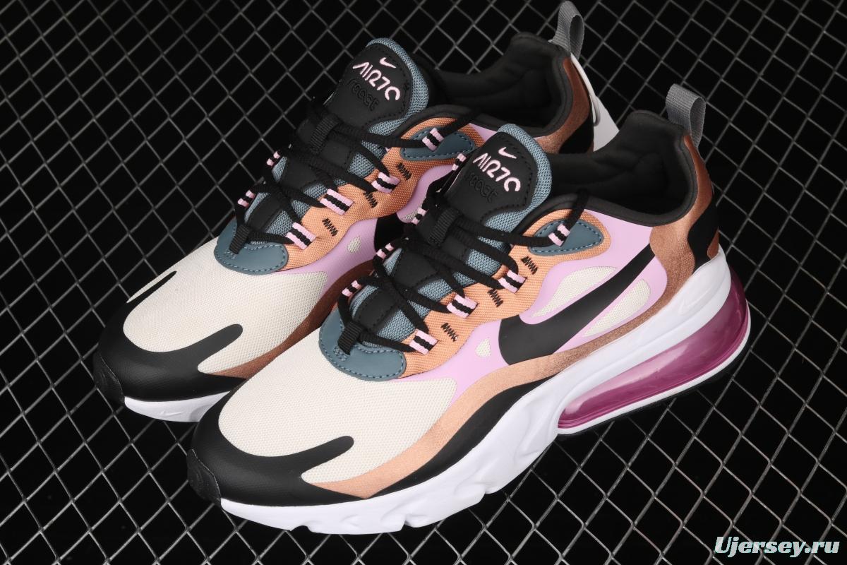 NIKE Air Max 270React new high-frequency mesh function half-palm air cushion running shoes CT1833-100