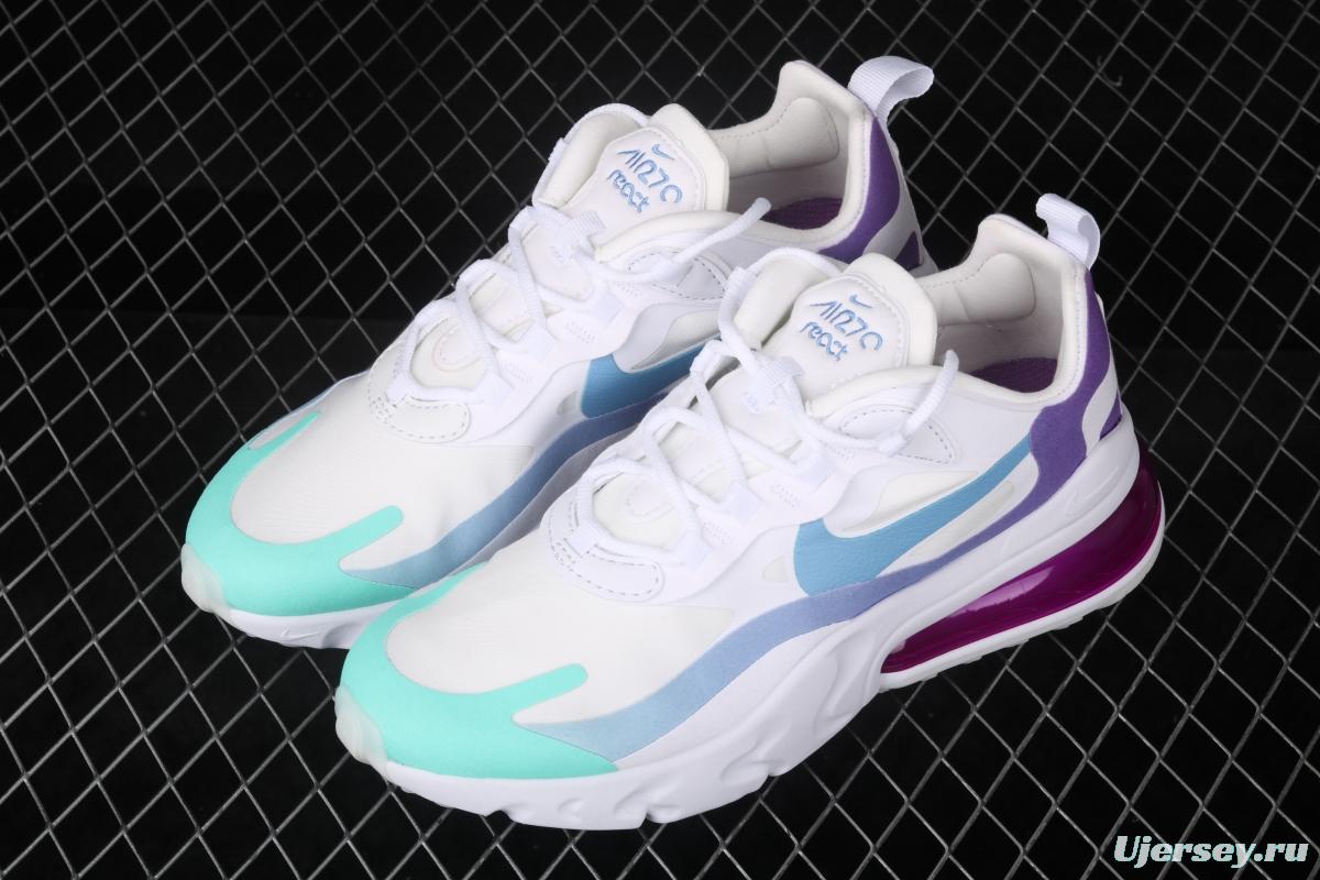 NIKE Air Max 270React new high-frequency mesh function half-palm air cushion cushioning running cloth shoes AT6174-102