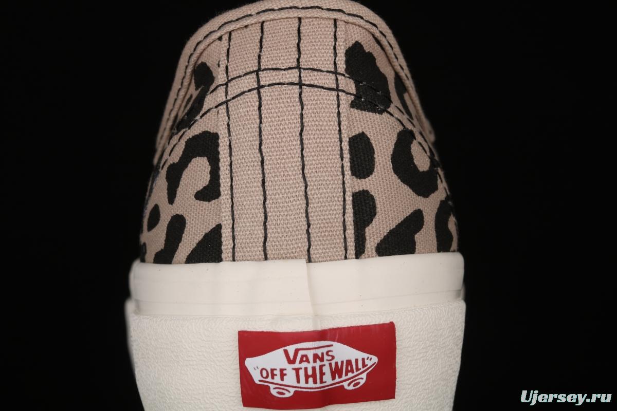 Vans Vault OG Authentic LX gray leopard print high-end branch line vulcanized canvas low-top casual board shoes VN0A38YYB89