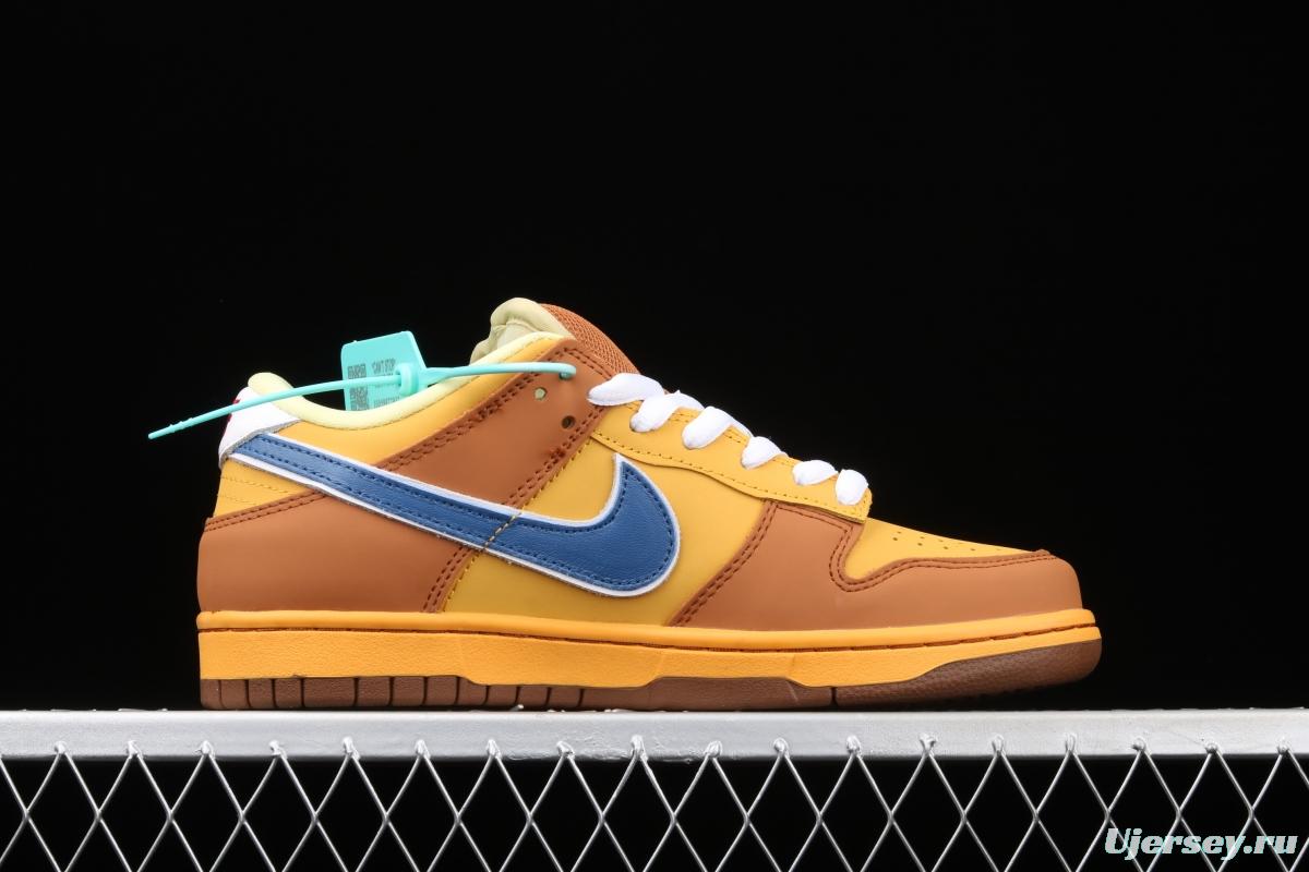 Nike DUNK Low Newcastle Brown Ale TS with the same yellow beer super-limited color matching Newscale low-top skateboard shoes 313170-741