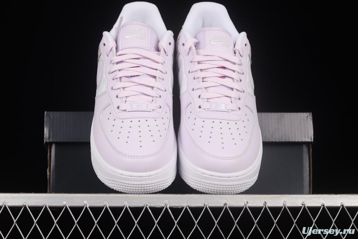 NIKE Air Force 1x 07 Low chessboard white and purple low-top casual board shoes CJ9700-500