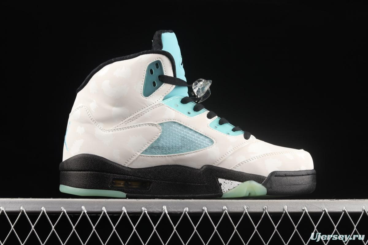 Air Jordan 5 Island Green Snow Leopard 3M reflective Allen Guo with CN2932-100s