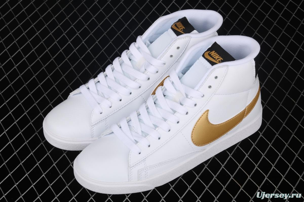 NIKE Blazer Mid Retro Trail Blazers Leather High-top Leisure Sports Board shoes AV9375-107