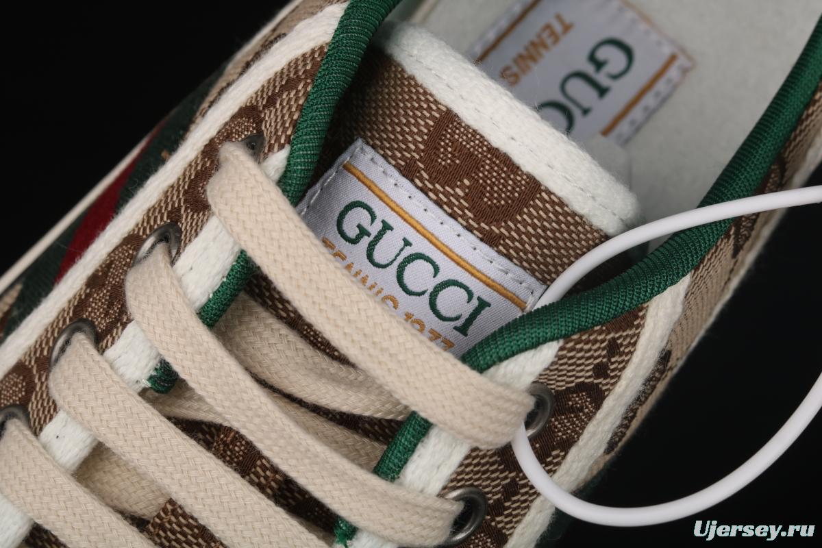 Gucci Tennis 1977 Print Sneaker canvas printed retro leisure sports board shoes