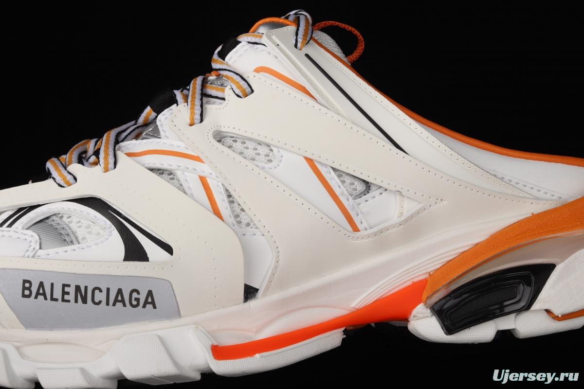 Balenciaga Sneaker Tess s.Gomma MAILLE WHITE/ORANGE 2021ss 3.0 three-generation outdoor concept shoes semi-drag W3CP59059