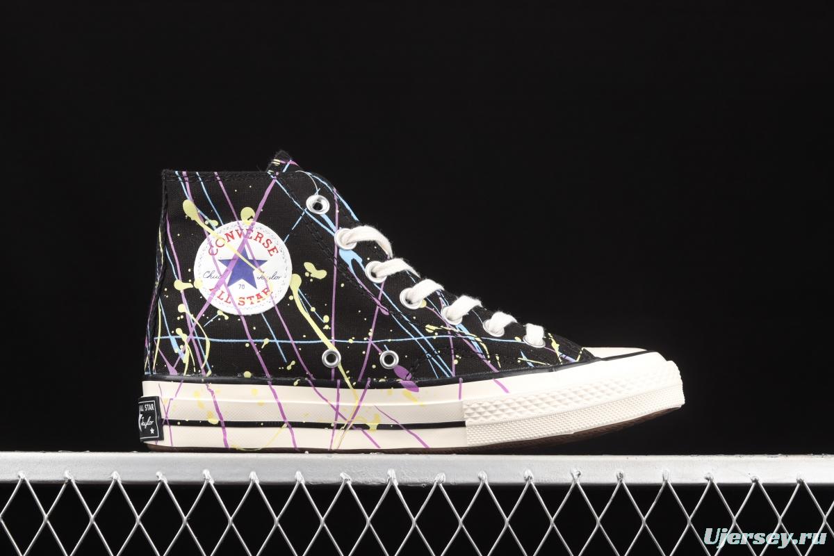 Converse Chuck 70s watercolor splash ink Chinese style high-top leisure board shoes 170801C