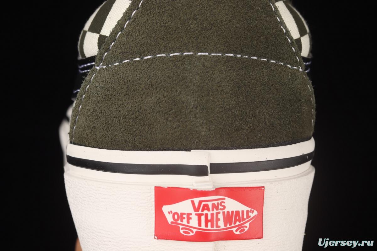 Vans Suede Sk8-Low light green checkerboard low-top casual board shoes VN0A4UUK2V5