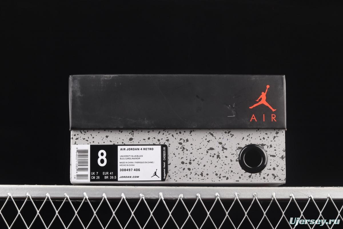 Travis Scott Cactus Jack x Air Jordan 4 Joe 4 AJ4 joint suede blue headcoat genuine standard 308497-406