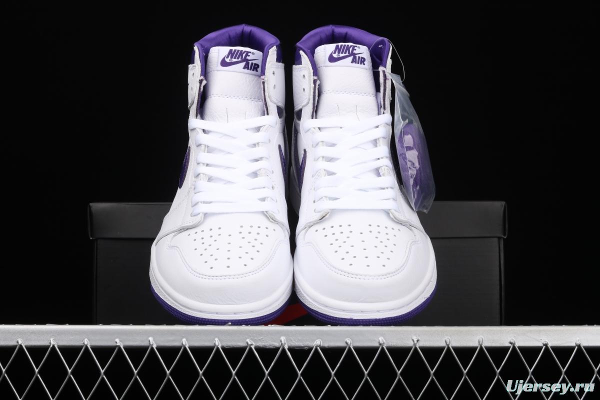Air Jordan 1 High OG Court Purple White and Purple CD0461-151