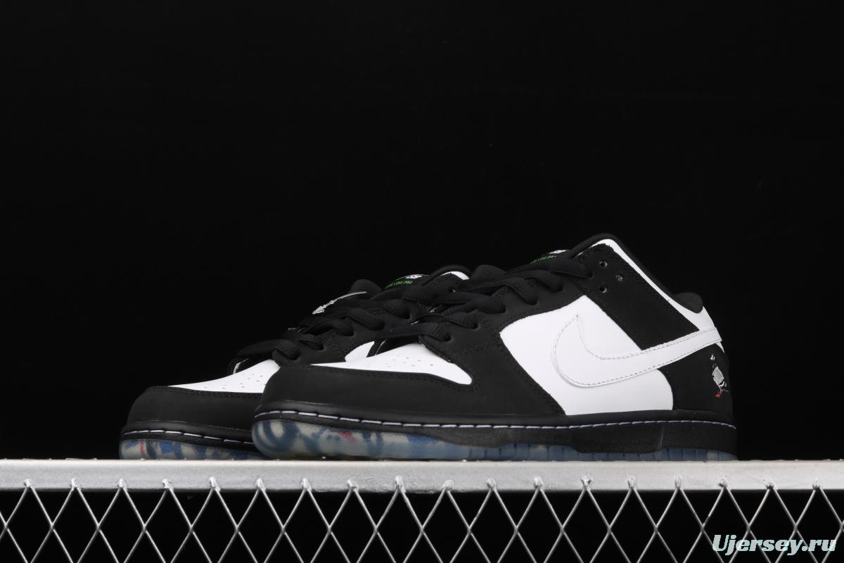 Jeff Staple x NIKE SB DUNK Low Pigeon 3.0Black and White Panda Pigeon low side Classic Leisure Sports Board shoes BV1310-013 