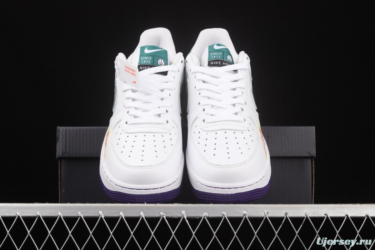 NIKE Air Force 1y07 Low mandarin duck dazzling color thread hook low top casual board shoes CW6015-100