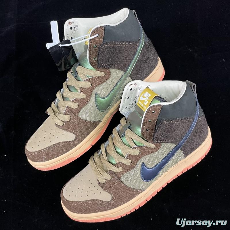 Concepts x NIKE SB DUNK High Mallard (wild duck) dunk series retro high top leisure sports skateboard shoes DC6887-200