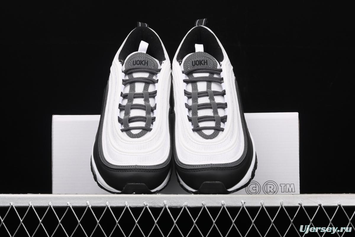 NIKE Air Max 97 white and black color matching bullet air cushion running shoes DC3494-990