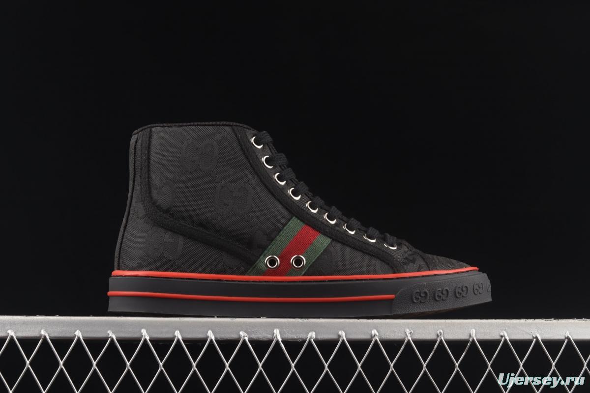 Gucci Tennis 1977 Print Sneaker official website with the same high-top canvas printed retro leisure sports shoes