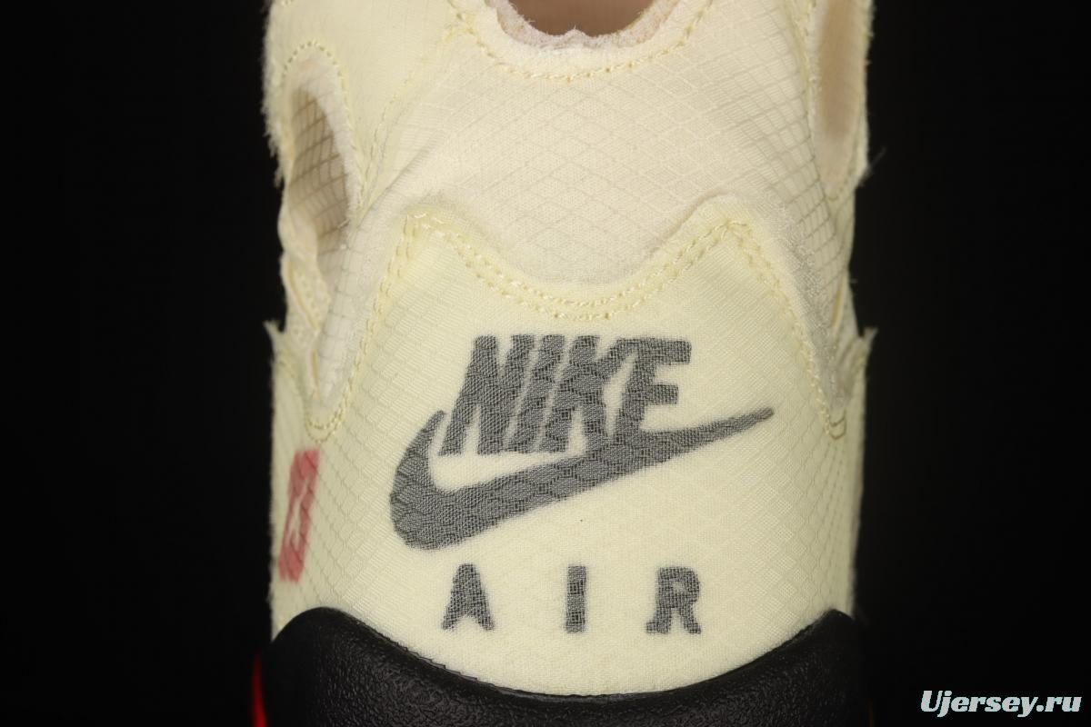 OFF-White x Air Jordan 5 White Sail Golden Cicada Wings DH8565-100