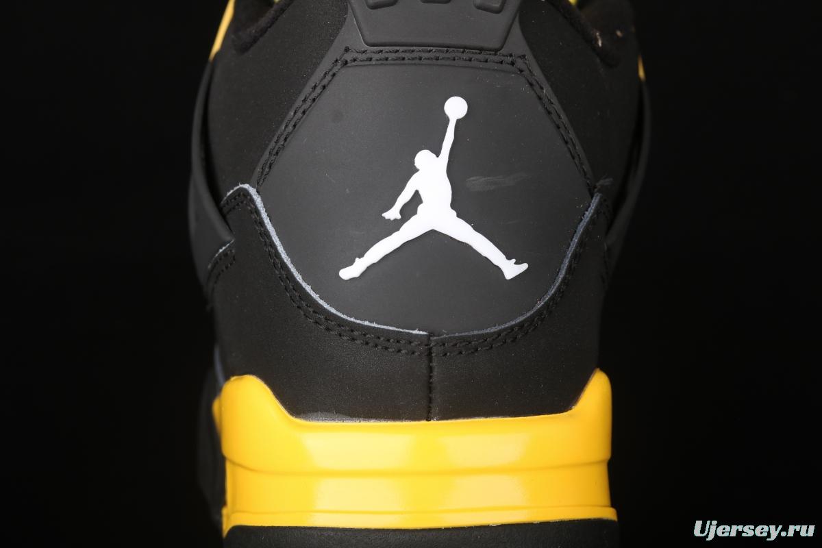 Air Jordan 4 Retro Black and Yellow 308497-008