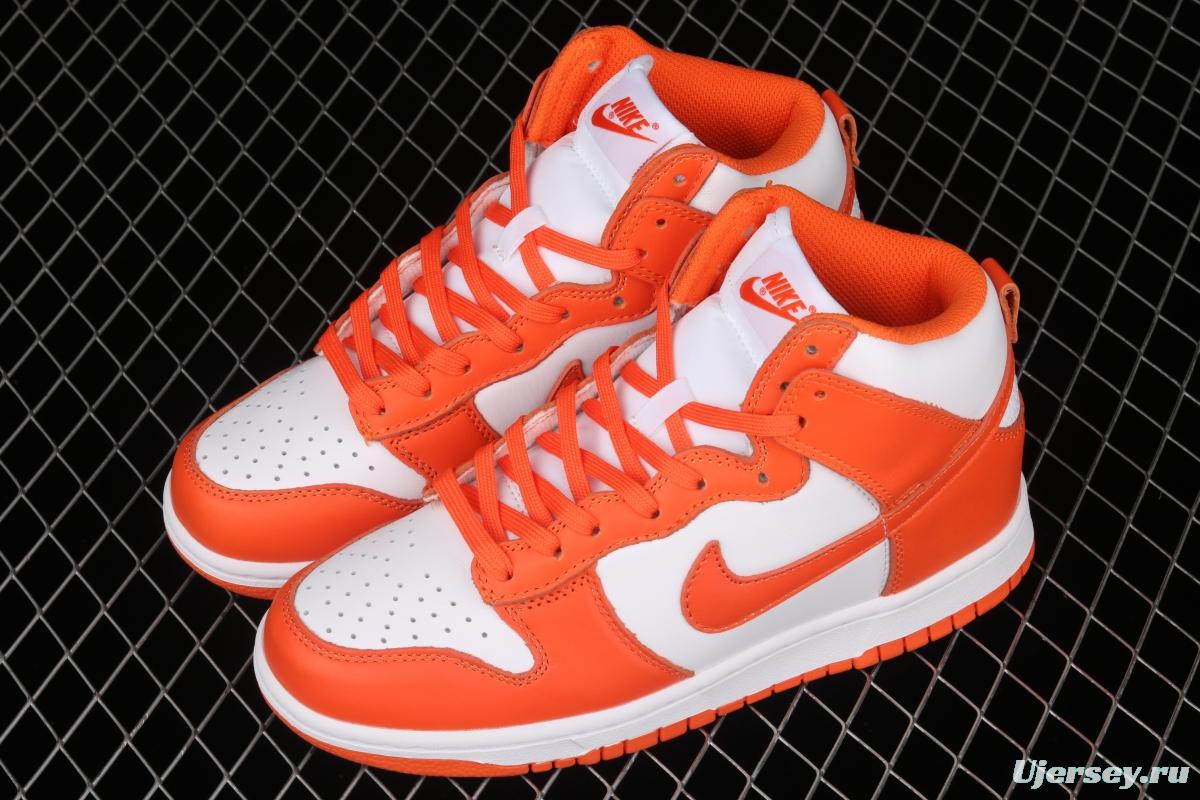 NIKE SB DUNK High Retro Orange Blaze 2021 edition white orange dunk series high top leisure sports skateboard shoes DD1399-101,