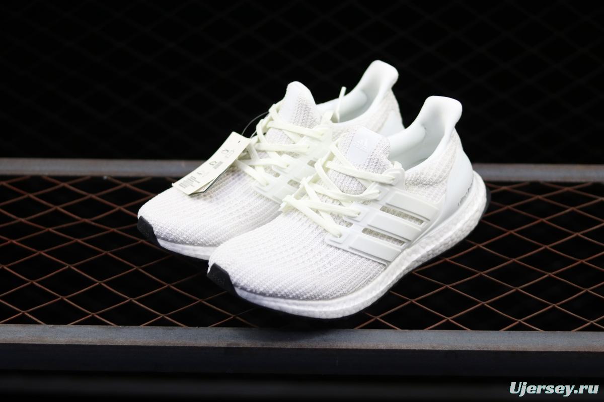 Adidas Ultra Boost 4.0BB6168 fourth generation knitted striped pure white UB