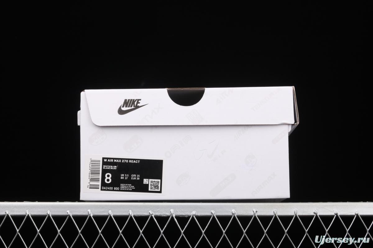 NIKE Air Max 270React new high-frequency mesh hollowing out function half-palm air cushion running shoes DA2400-800