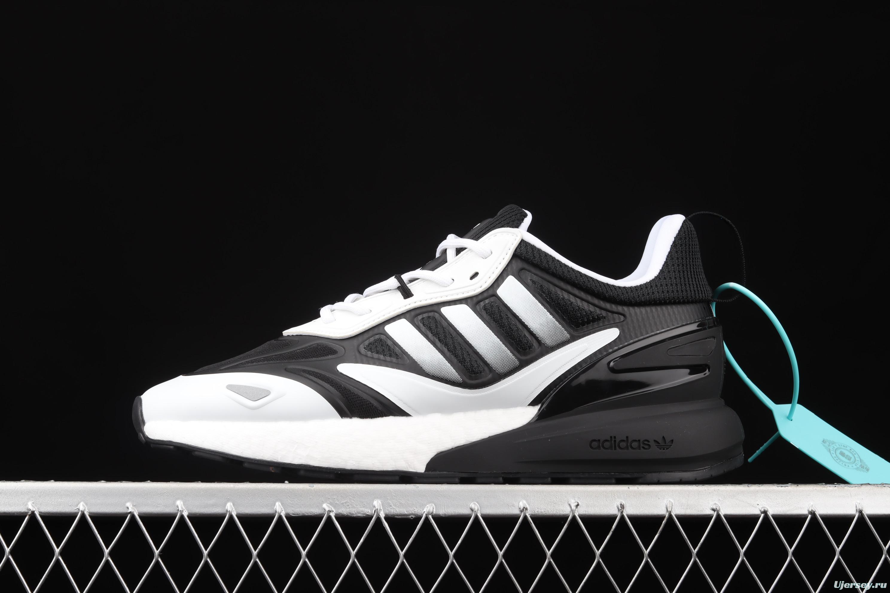 Adidas ZX 2K Boost 2.0 GZ9081 2021 Summer New Clover Popcorn vintage running shoes