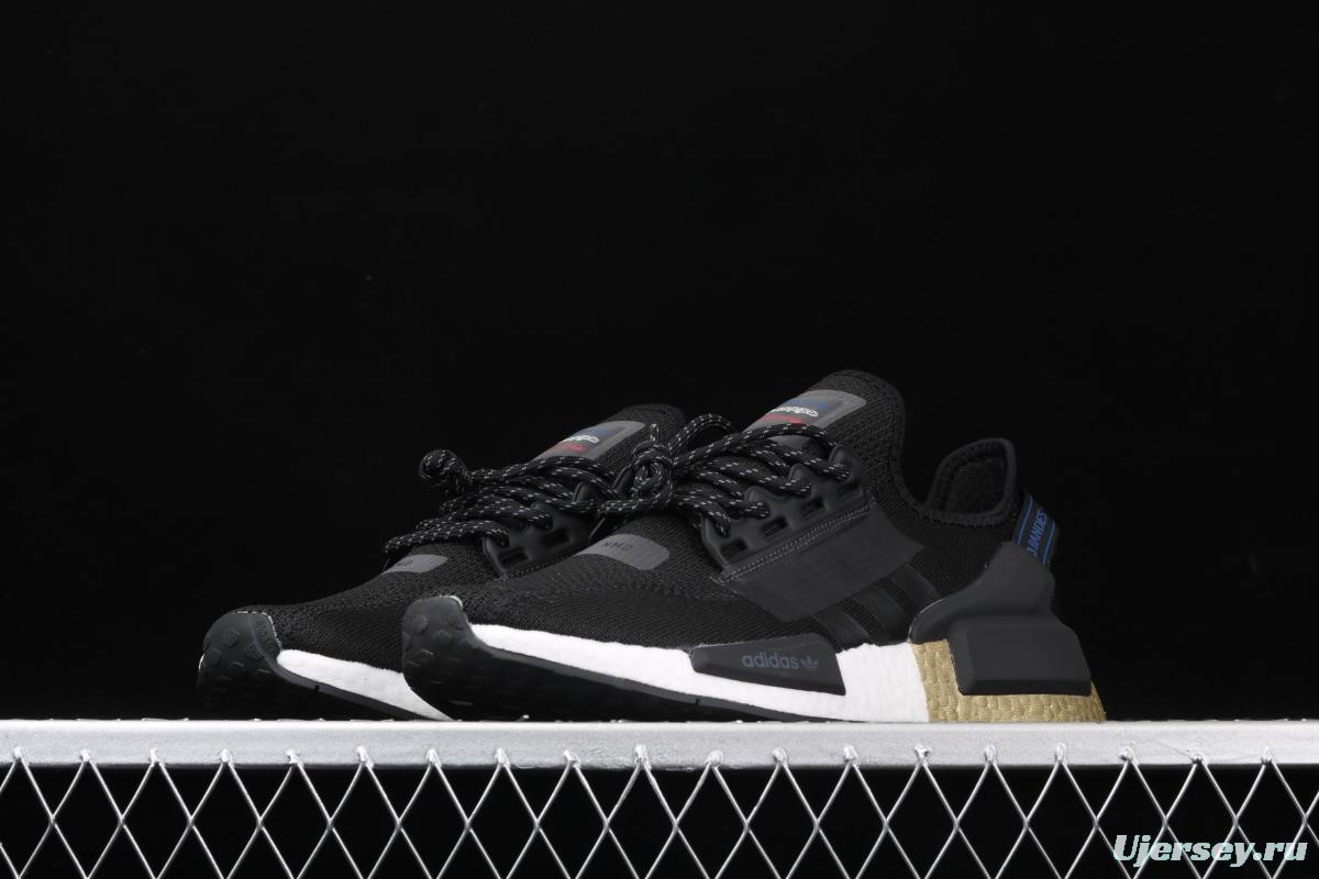 Adidas NMD R1 Boost V2 FW5327 second generation elastic knitted noodles fish scale popcorn running shoes