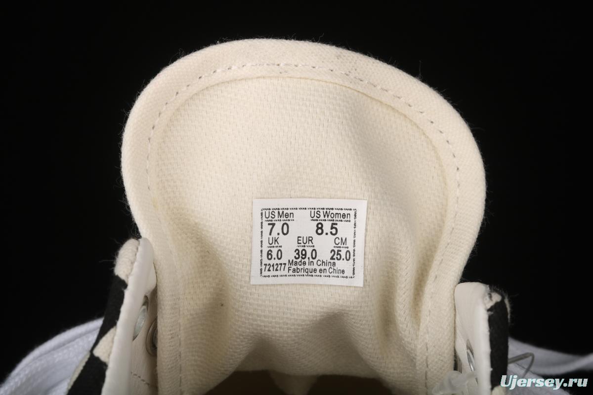 Vans Vault OG Era Lx Vance 20ss high-end branch line black and white checkerboard letter low-top canvas board shoes VN0A4BV4R6R