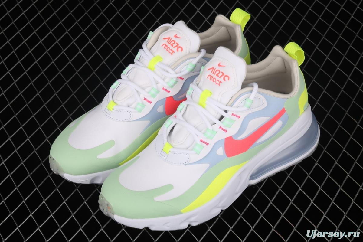 NIKE Air Max 270React new high-frequency mesh hollowing out function half-palm air cushion running shoes DB5927-161,