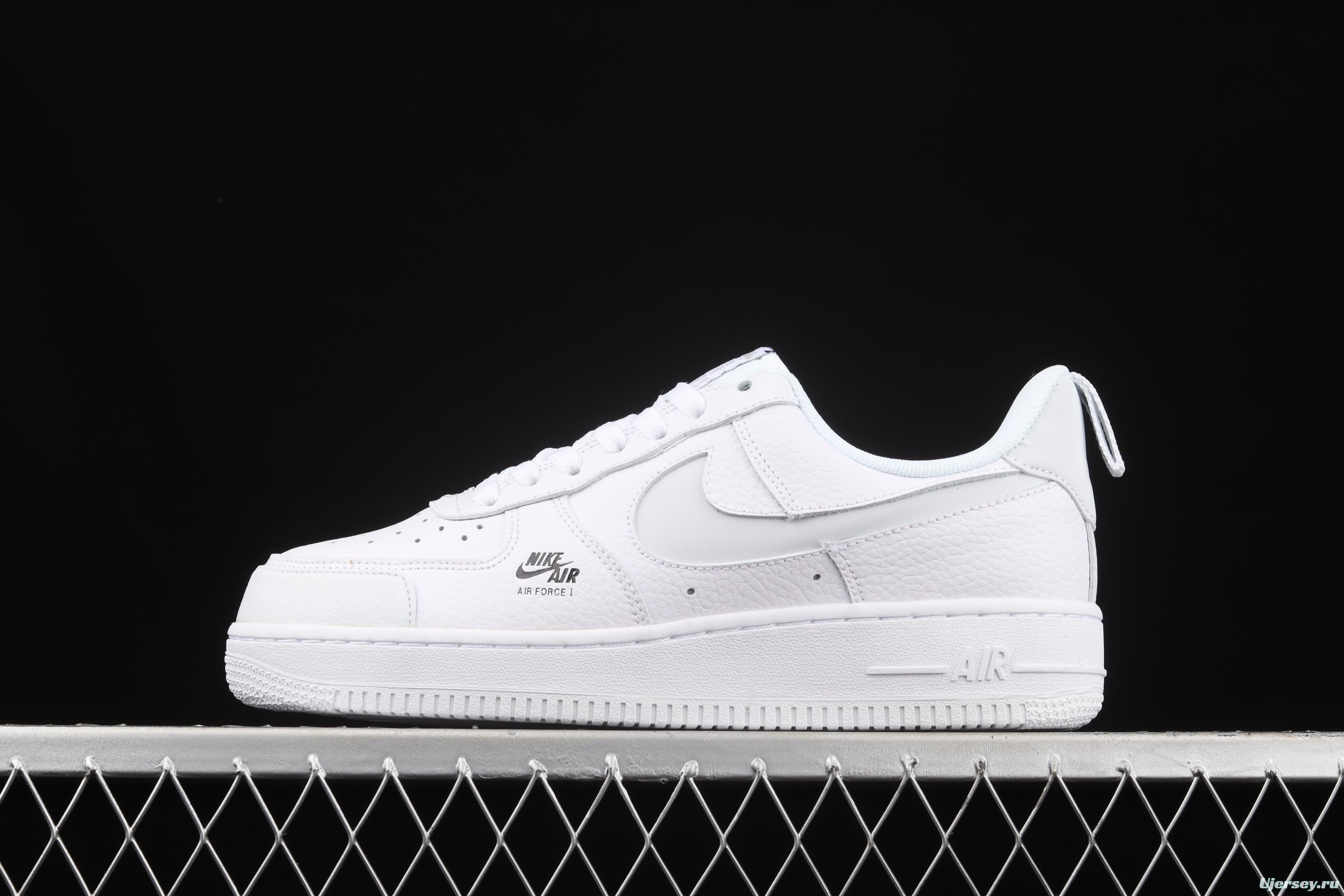 NIKE Air Force 1 Premium ShAdidasow Grey side Logo3M reflective low upper shoes CV3039-100