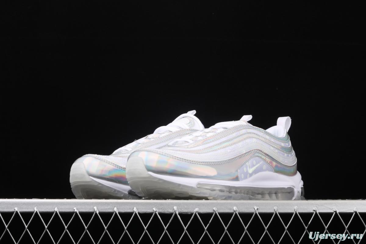 NIKE Air Max 97 PRM colorful laser reflective bullet air cushion running shoes CU8872-196