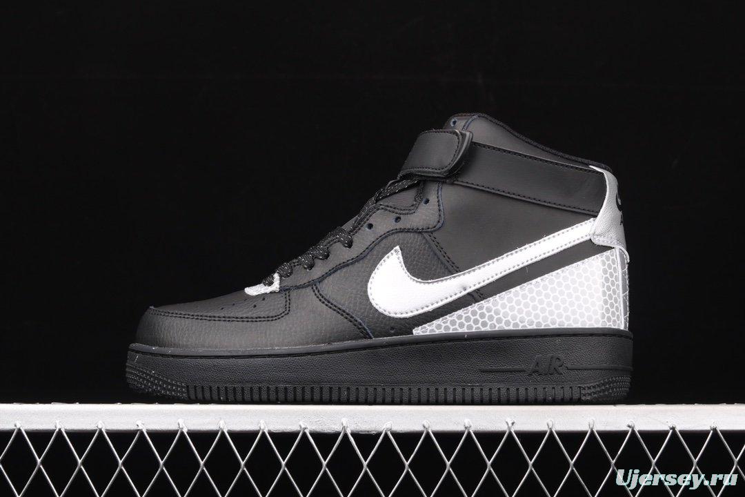 NIKE Air Force 1 High'07 Lv8 3M NBA co-named 3M reflective high-top casual board shoes CU4159-001