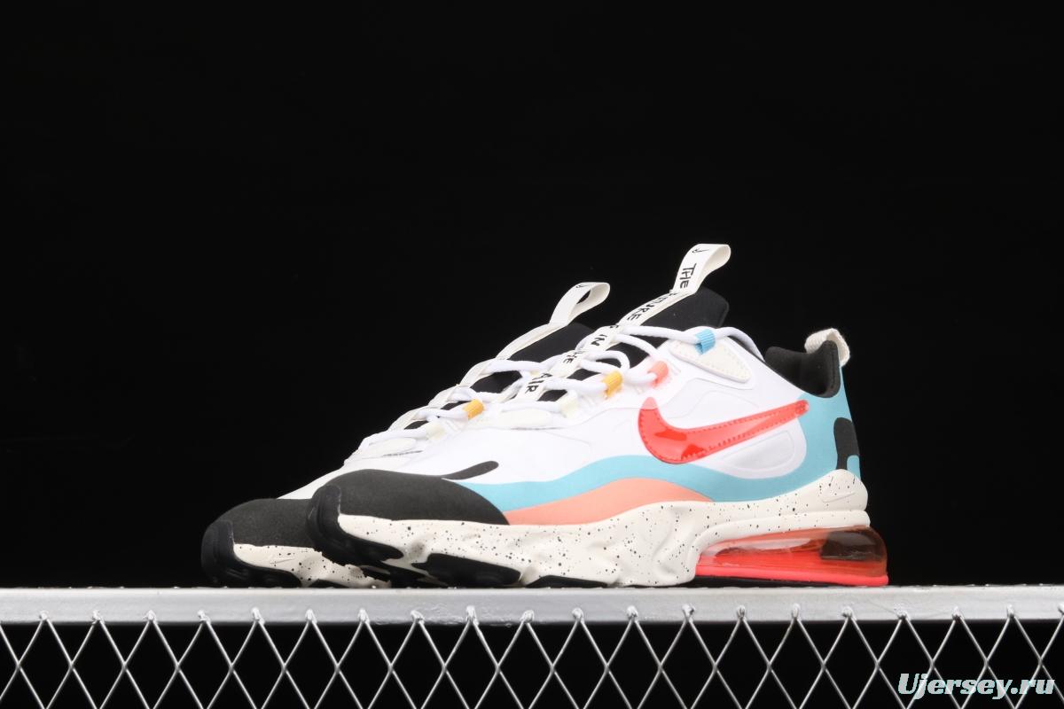 NIKE Air Max 270React new high-frequency mesh hollowing out function half-palm air cushion running shoes DD8498-161,