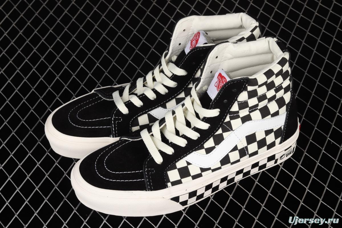 Vans SK8-Hi Vans Anaheim chessboard checkered high top casual board shoes VN0A38GF2U7