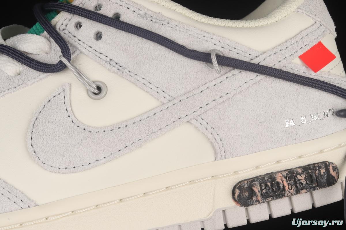 OFF-White x NIKE DUNK Low OW suede SB buckle rebound fashion casual board shoes DJ0950-115