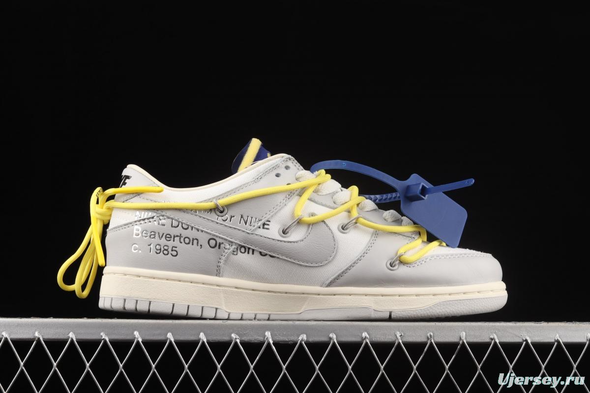 OFF-White x NIKE DUNK Low OW suede SB buckle rebound fashion casual board shoes DM1602-120