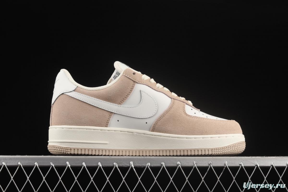 NIKE Air Force 1y07 white brown wheat low-top casual board shoes LZ6699-522