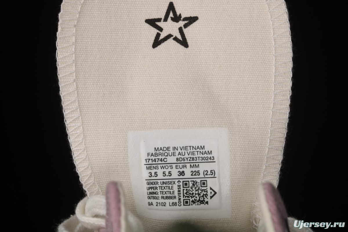 Converse 1970 s color haze pink purple high top casual board shoes 171474C