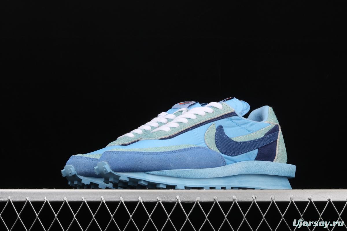 Sacai x NIKE LDV Waffle co-named overlapping design avant-garde waffle deformable leisure jogging shoes BV0073-401