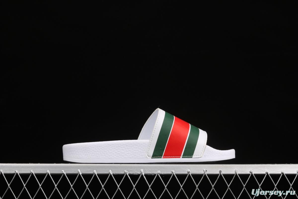 Gucci summer trend couple casual slippers white, green and red