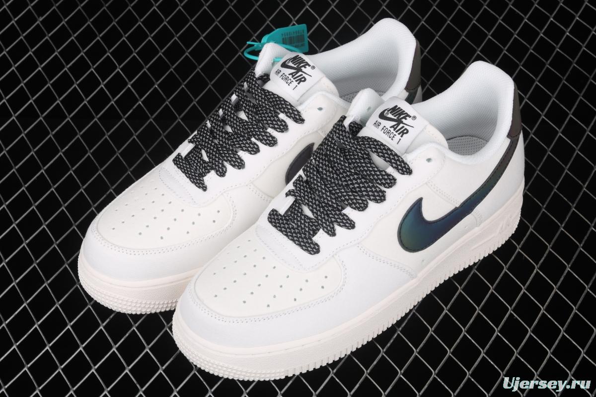 NIKE Air Force 1107canvas 3M reflective laser low-top casual board shoes 315122-104