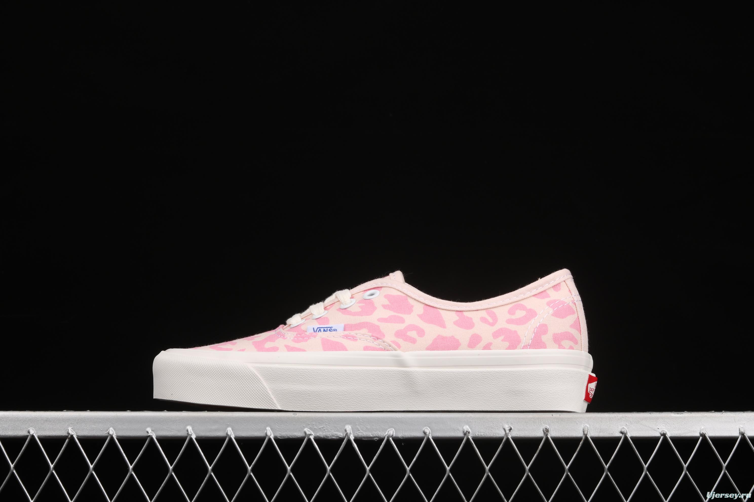 Vans Vault OG Authentic Lx high-end regional pink leopard pattern vulcanized canvas low-top casual board shoes VN0A38ENVL2