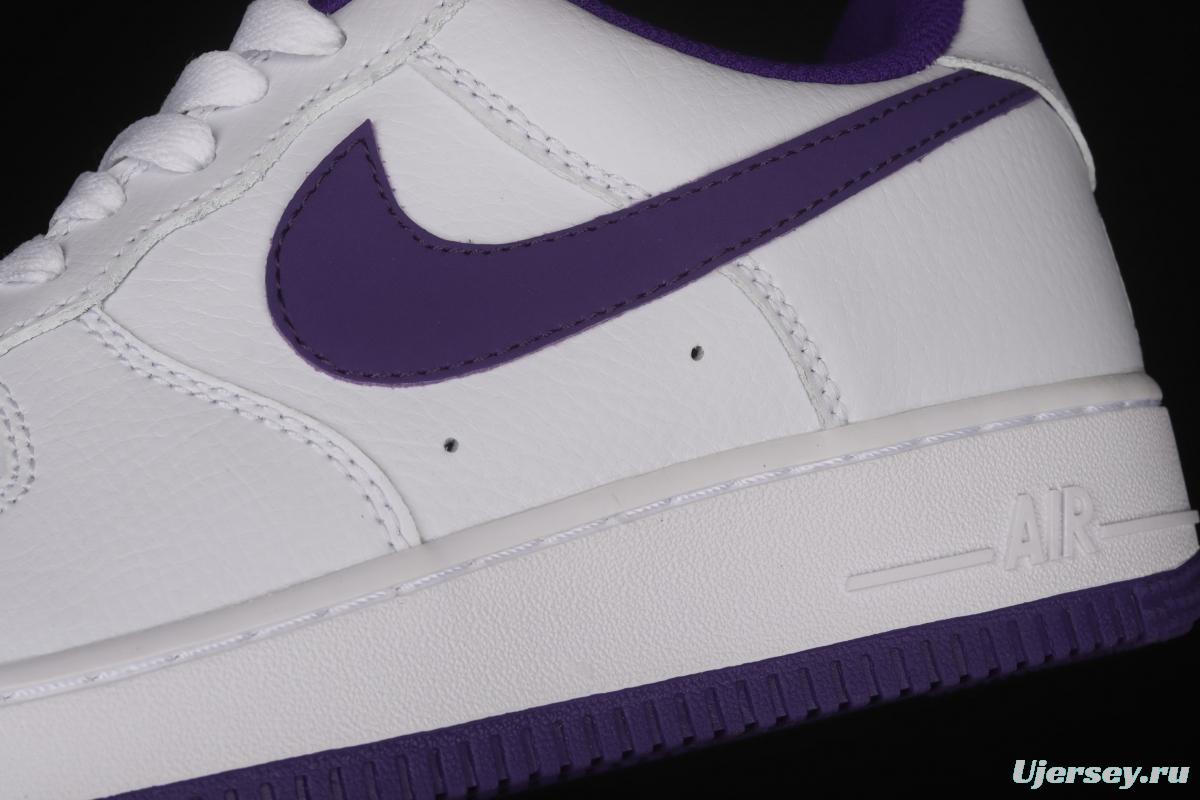 NIKE Air Force 1x07 Low white deep purple low top casual board shoes 315122-281