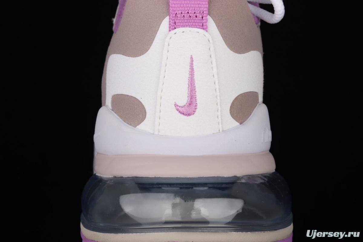 NIKE Air Max 270React new high frequency mesh hollowed-out half-palm air cushion running shoes CZ1609-100