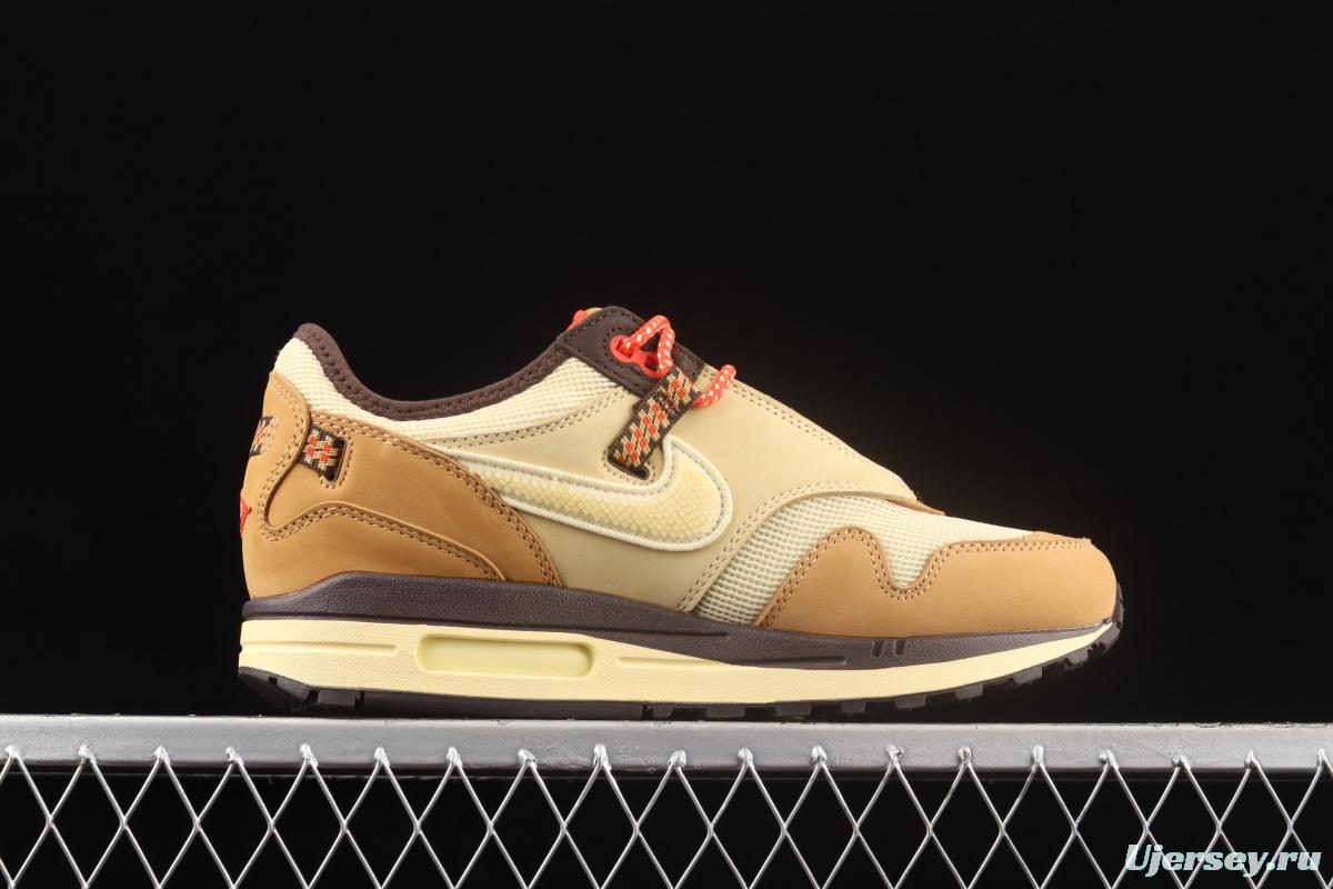 Travis Scoot x Nike Air Max 1 joint beige vintage casual running shoes DO9392-701
