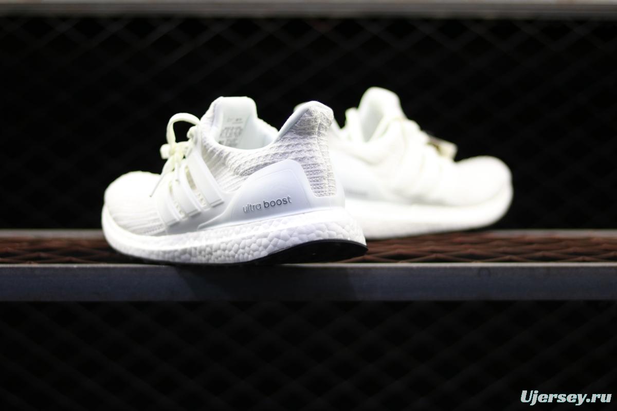 Adidas Ultra Boost 4.0BB6168 fourth generation knitted striped pure white UB